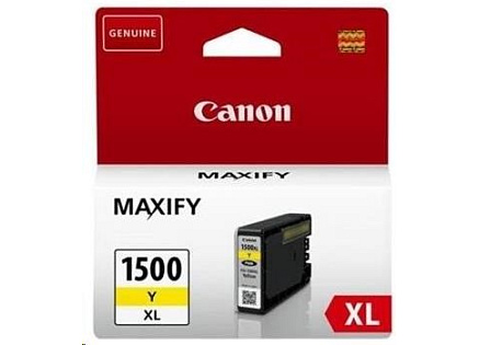 Canon CARTRIDGE PGI-1500XL Y žlutá pro Maxify MB2050, MB2150, MB2350, MB2750 a MB2755 (780 str.)