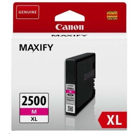 Canon CARTRIDGE PGI-2500XL M purpurová pro Maxify iB4050, iB4150, MB5050, MB5150, MB5155, MB5350, MB54x (1295 str.)