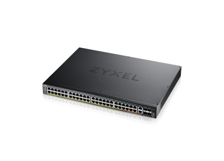 Zyxel XGS2220-54FP, L3 Access Switch, 960W PoE, 40xPoE+/10xPoE++, 48x1G RJ45 2x10mG RJ45, 4x10G SFP+ Uplink, incl. 1 yr