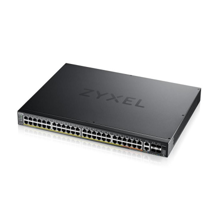 Zyxel XGS2220-54FP, L3 Access Switch, 960W PoE, 40xPoE+/10xPoE++, 48x1G RJ45 2x10mG RJ45, 4x10G SFP+ Uplink, incl. 1 yr