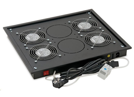 TRITON Ventilační jednotka horní (spodní), 4 ventilátory-230V/60W, termostat, černá