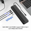 ACER 13in1 Type C Minidock: 3*USB3; 1*USB C; SD/TF; 2*HDMI; DP; RJ45; USB C; 3.5mm Audio