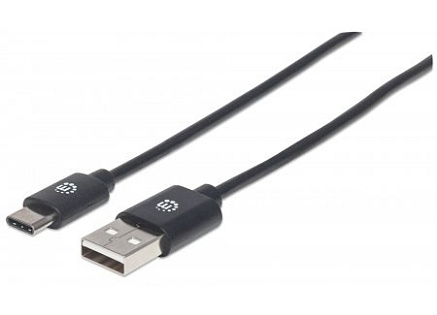 MANHATTAN kabel Hi-Speed USB-C, C Male / A Male, 3m, černý