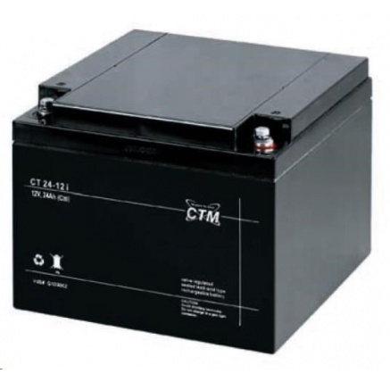 Baterie - CTM CT 12-24 (12V/24Ah - M5), životnost 5let