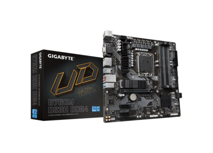 GIGABYTE MB Sc LGA1700 B760M DS3H DDR4, Intel B760, 4xDDR4, 2xDP, 1xHDMI, 1xVGA, mATX