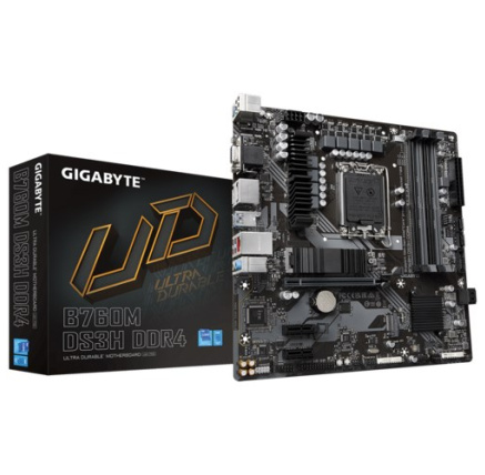 GIGABYTE MB Sc LGA1700 B760M DS3H DDR4, Intel B760, 4xDDR4, 2xDP, 1xHDMI, 1xVGA, mATX GIGABYTE MB Sc LGA1700 B760M DS3H DDR4, Intel B760, 4xDDR4, 2xDP, 1xHDMI, 1xVGA, mATX