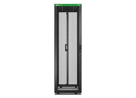 APC Easy Rack 600mm/42U/1000mm, with Roof, castors, feet and 4 Brackets, No Side panels, Bottom, black