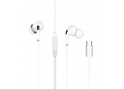 WG - Sluchátka s konektorem Type-C, Eclipse Duo, drátové, white