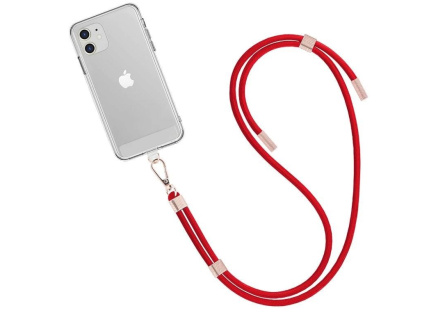 WG - Crossbody lace strap/transparent/red