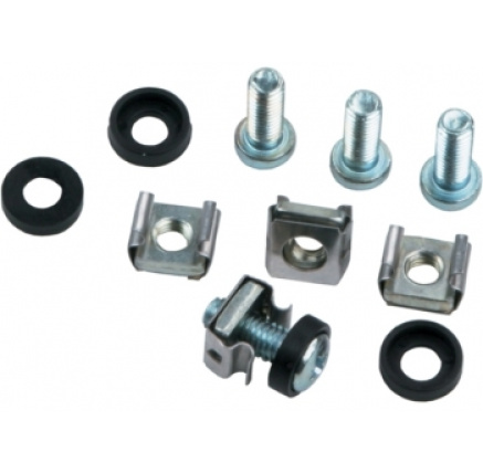 Montážní sada M6 do rozvaděčů (4x šroubek + 4x matka + 4x podložka), délka šroubu 20mm