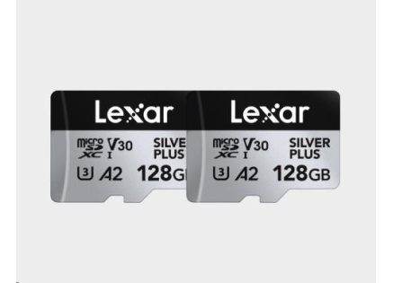 Lexar microSDXC Silver Plus 1066x UHS-I/U3/A2/4K R205/W150 (V30) 128GB - 2pack