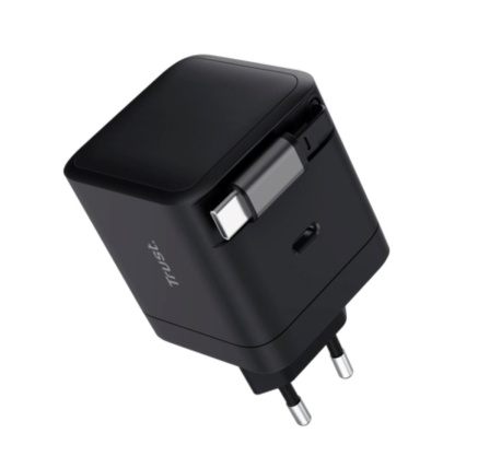 TRUST Nabíječka MAXO 65W, s kabelem, USB-C, černá TRUST Nabíječka MAXO 65W, s kabelem, USB-C, černá