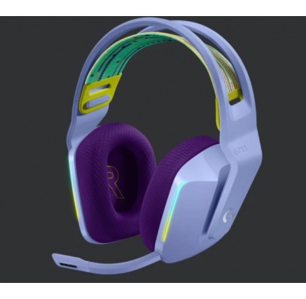 Logitech herní sluchátka G733, LIGHTSPEED Wireless RGB Gaming Headset, EMEA, lilac