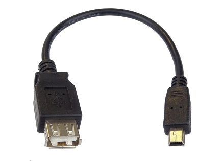 PREMIUMCORD USB redukce kabel USB A/female - Mini 5pin USB/male 20cm OTG