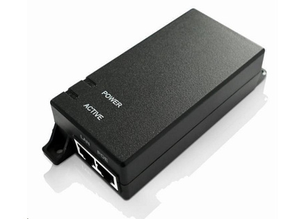 MaxLink PI15 aktivní gigabitový PoE injektor, 802.3af, 15W (48V, 0.32A), napájecí kabel