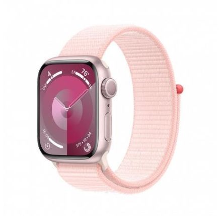 APPLE Watch Series 9 GPS 45mm Pink Aluminium Case with Light Pink Sport Loop