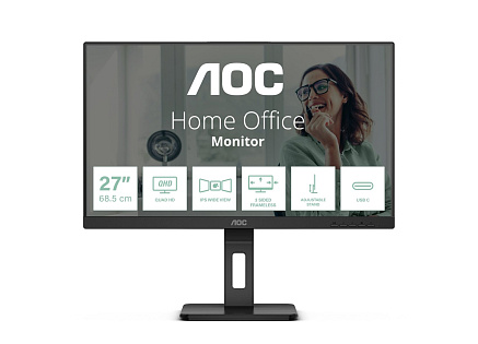 AOC MT IPS LCD WLED 27" Q27P3CV - IPS panel, 2560x1440, 350cd, 2xHDMI, DP, USB-C, 4x USB 3.2, repro, pivot