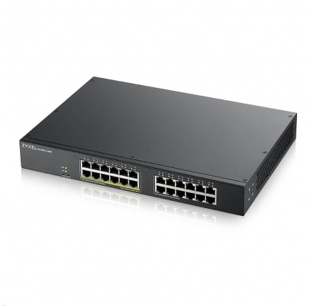 Zyxel GS1900-24EP 24-port Gigabit Smart Managed PoE Switch, 24x gigabit RJ45 (z toho 12x PoE), PoE budget 130W