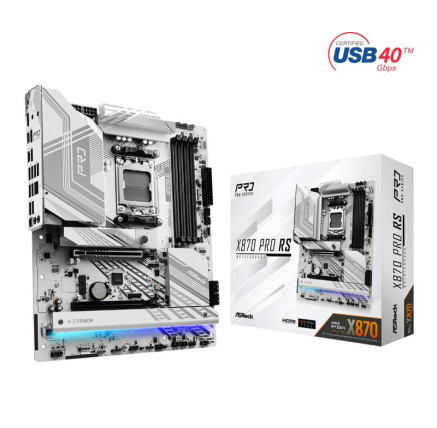 ASRock MB Sc AM5 X870 PRO RS, AMD X870, 4xDDR5, 1xHDMI, 2xUSB4