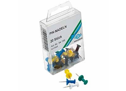 Špendlíky na tabule a nástěnky, 20 ks Špendlíky na tabule a nástěnky, 20 ks