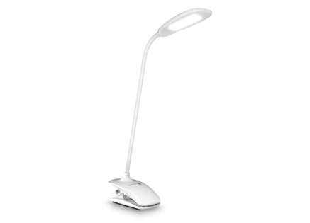 CONNECT IT Stolní LED lampa CLIP s klipem, bílá