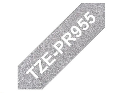 BROTHER TZe-PR955- kazeta TZ šířky 24mm, laminovaná TZe-PR955 PREMIUM SILVER / stříbrná páska / bílé písmo