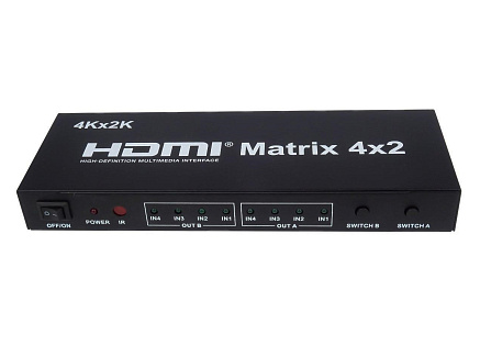 PremiumCord HDMI matrix switch 4:2,s audiem, rozlišení 4Kx2K