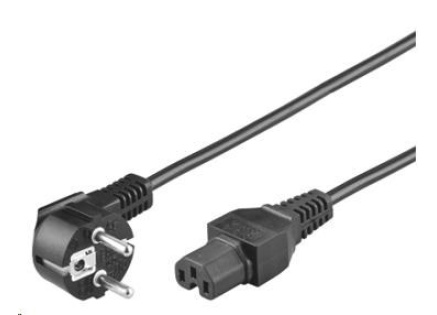 PREMIUMCORD Kabel síťový 230V k počítači 2m IEC 320 C15 konektor s drážkou