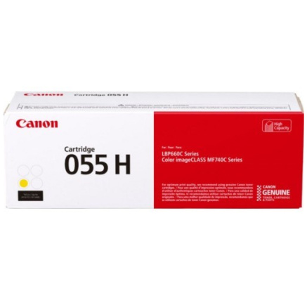 Canon TONER CRG-055H žlutý pro i-SENSYS LBP663Cdw, LBP664Cx, MF742Cdw, MF744Cdw (5 900 str.)