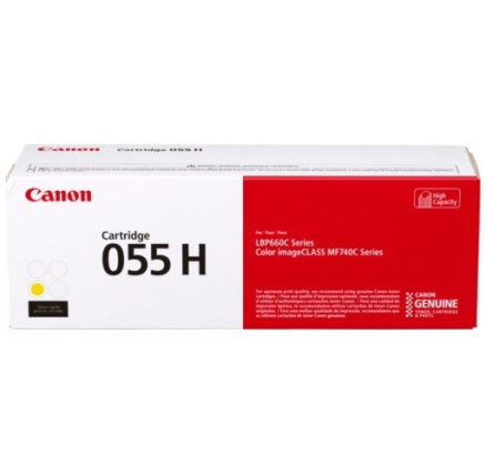Canon TONER CRG-055H žlutý pro i-SENSYS LBP663Cdw, LBP664Cx, MF742Cdw, MF744Cdw (5 900 str.) Canon TONER CRG-055H žlutý pro i-SENSYS LBP663Cdw, LBP664Cx, MF742Cdw, MF744Cdw (5 900 str.)