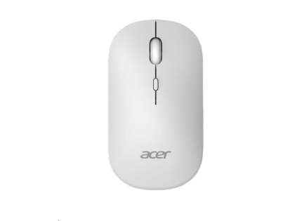 ACER bezdrátová myš Wireless Mouse AMR130,dual mode 2.4GHz + BT 5.2,4 tlačítka,1600dpi,125Hz,30 IPS,Bílá