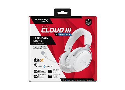 HyperX Cloud III S Wireless White Gaming Headset