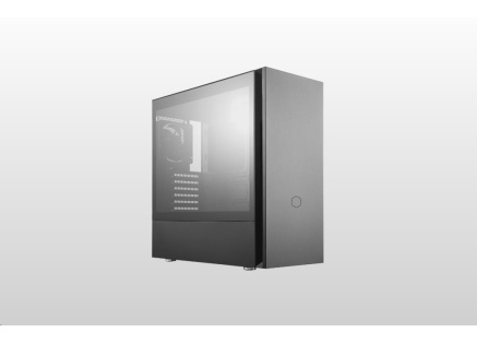 Cooler Master case Silencio S600 TG, ATX, Průhledná bočnice, 2x 120mm Fan, Černá