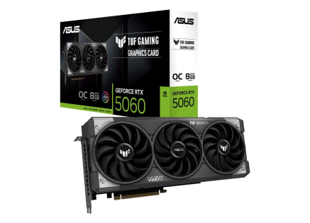 ASUS VGA NVIDIA GeForce RTX 5060 TUF GAMING OC 8GB, 8GB GDDR7, 3xDP, 1xHDMI