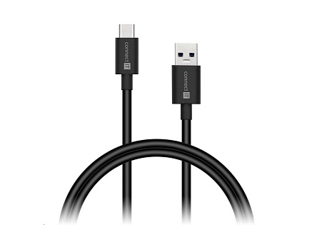CONNECT IT Wirez USB-C (Type C) -> USB-A, USB 3.1 Gen 1, černá, 2 m