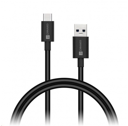 CONNECT IT Wirez USB-C (Type C) -> USB-A, USB 3.1 Gen 1, černá, 2 m CONNECT IT Wirez USB-C (Type C) -> USB-A, USB 3.1 Gen 1, černá, 2 m
