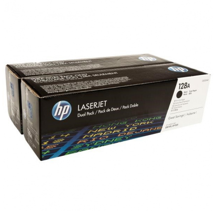 HP 128A Black 2-pack LJ Toner Cart, CE320AD (2,000 / 2,000 pages)