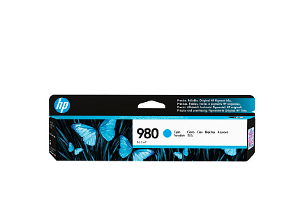 HP 980 Cyan Ink Cart, D8J07A (6,600 pages)