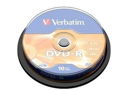 VERBATIM DVD-R(10-Pack)Spindle/General Retail/16x/4.7GB VERBATIM DVD-R(10-Pack)Spindle/General Retail/16x/4.7GB