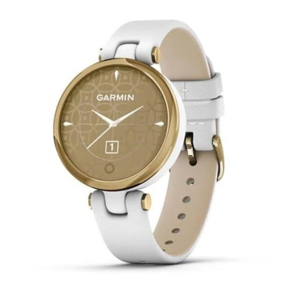 Garmin hodinky Lily® – Classic Edition, Luneta v barvě Light Gold, tělo White, řemínek z italské kůže, EU