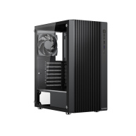 1stCOOL skříň GAMER 4, Mid tower, AU, USB 3.0, USB-C, 2x120mm, průhledná bočnice, bez zdroje, černá