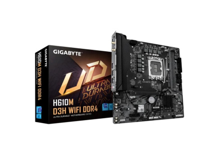 GIGABYTE MB Sc LGA1700 H610M D3H WIFI DDR4,Intel H610, 2xDDR4, 1xHDMI, Wifi,mATX