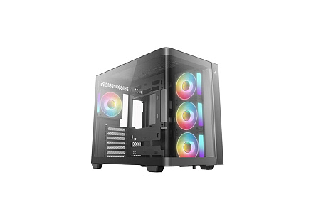 DEEPCOOL Case CG530U 4F, ATX, Průhledná bočnice, 4x120mm ARGB Fan, černá