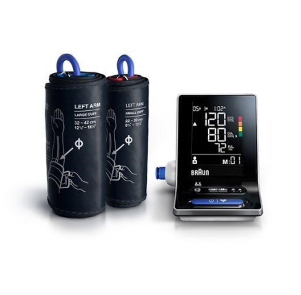 Braun ExactFit 3 pažní tlakoměr, velký a přehledný displej, dvě manžety