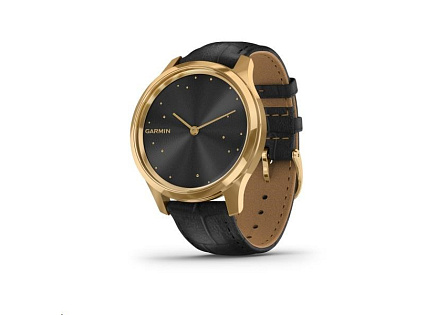 Garmin monitorovací náramek a hodinky vivomove3 Luxe, 24K Gold/BlackLeather Band Garmin monitorovací náramek a hodinky vivomove3 Luxe, 24K Gold/BlackLeather Band
