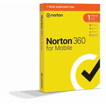 NORTON 360 MOBILE 1 uživatel pro 1 zařízení na 1 rok ESD