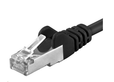 PREMIUMCORD Patch kabel CAT6a S-FTP, RJ45-RJ45, AWG 26/7 0,5m černá