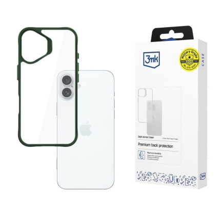 3mk ochranný kryt Satin Armor Case+ Green pro Apple iPhone 16 Plus 3mk ochranný kryt Satin Armor Case+ Green pro Apple iPhone 16 Plus