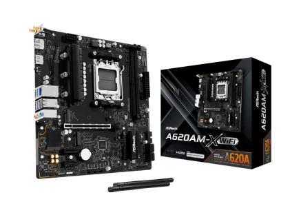 ASRock MB Sc AM5 A620AM-X WIFI, AMD A620A, 2xDDR5, 1xHDMI, 1xDP, WIFI