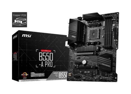 MSI MB Sc AM4 B550-A PRO, AMD B550, 4xDDR4, VGA, ATX